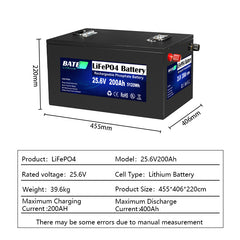 Pin BATE-A 25.6V 200Ah lifepo4