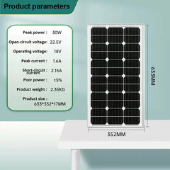 Tấm pin mặt trời 30W 