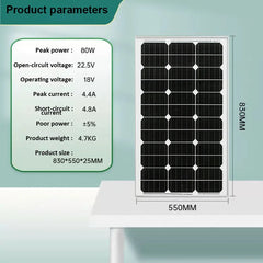 80W solar panel