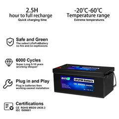 12.8V200Ah lifepo4 battery US Warehouse