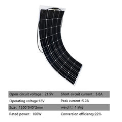 100W solar panel