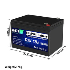 12.8V 12Ah lifepo4 battery