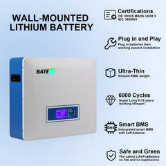 BATE-B 51.2V100Ah lifepo4 battery wall-mounted